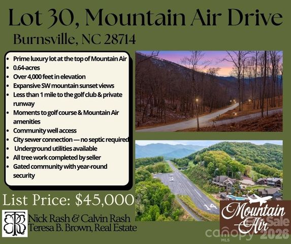 Lot 30 Mountain Air Drive, Burnsville, NC 28714