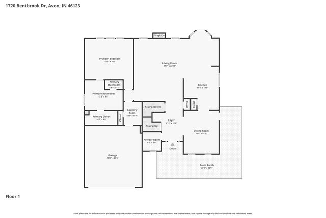 1720 Bentbrook Drive, Avon, IN 46123