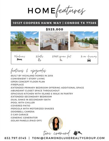 10127 Coopers Hawk Way, Conroe, TX 77385