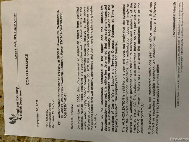 00000 E Howell Road, Webberville, MI 48892