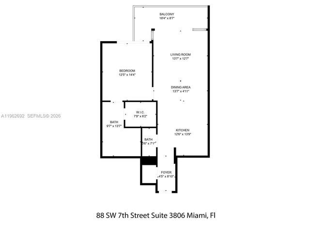 88 SW 7th Street 3806, Miami, FL 33130