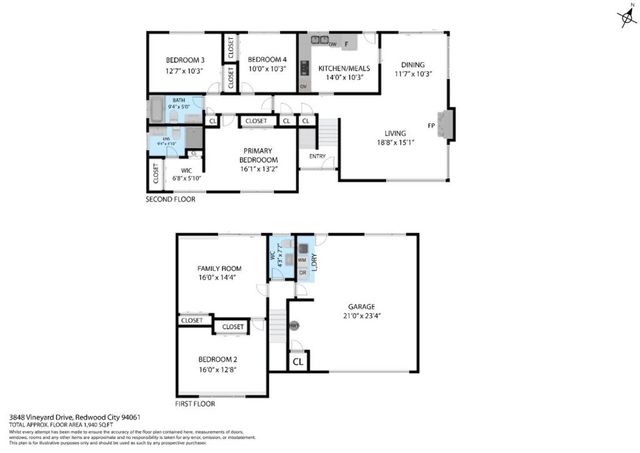 3848 Vineyard Drive, Redwood City, CA 94061