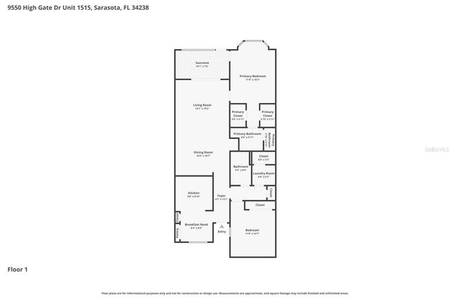 9550 HIGH GATE DRIVE 1515, Sarasota, FL 34238