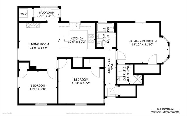 134 Brown Street 2, Waltham, MA 02453