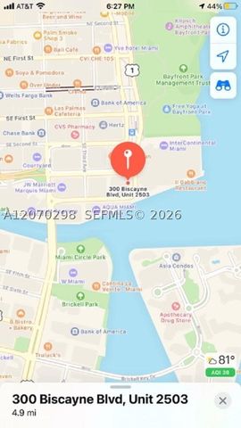 300 S BISCAYNE BL 2503, Miami, FL 33131