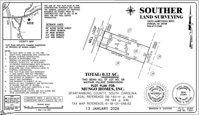 2332 Mill Loop Lot 58, Spartanburg, SC 29301