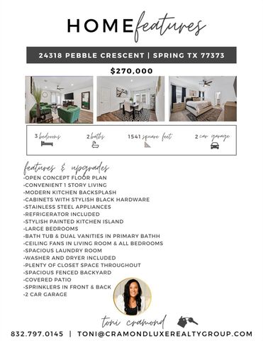 24318 Pebble Crescent Lane, Spring, TX 77373