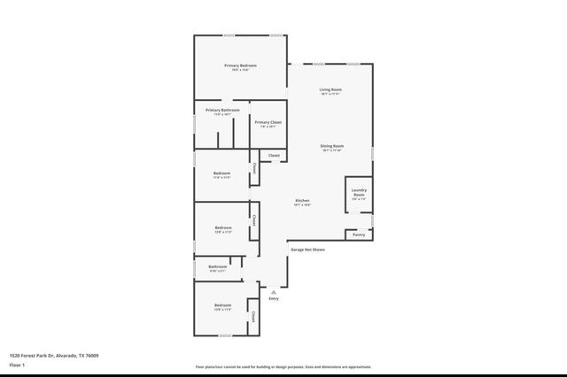1520 Forest Park Drive, Alvarado, TX 76009