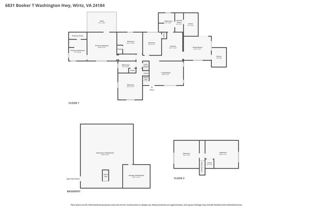 6831 Booker T Washington Hwy, Wirtz, VA 24184