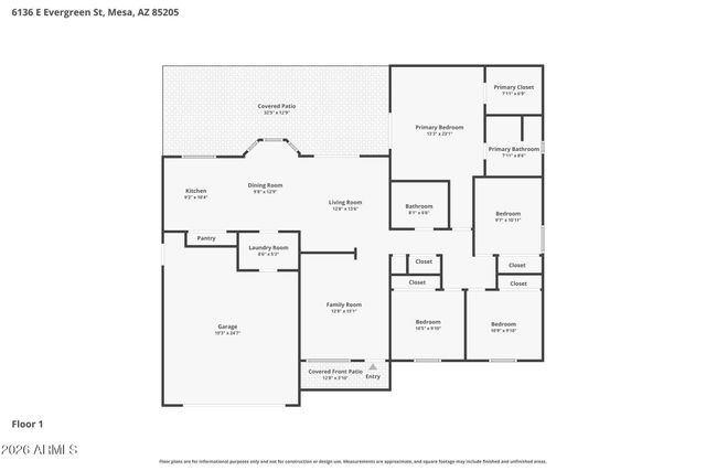 6136 E EVERGREEN Street, Mesa, AZ 85205