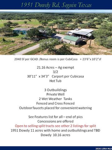 21.16 1951 Dowdy Rd, Seguin, TX 78155