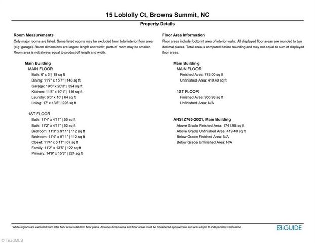 15 loblolly Court, Browns Summit, NC 27214