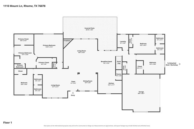 1110 Mount Lane, Rhome, TX 76078