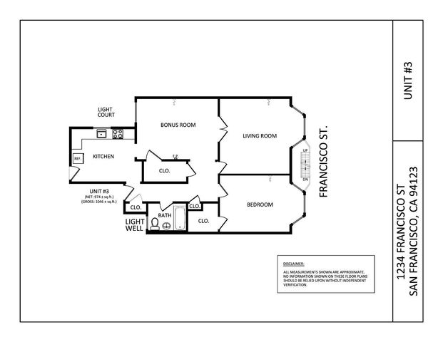 1234 Francisco Street 3, San Francisco, CA 94123