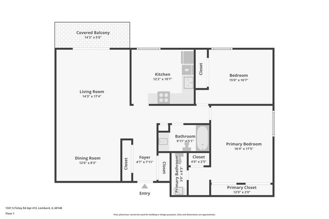 1331 S Finley Road 413, Lombard, IL 60148