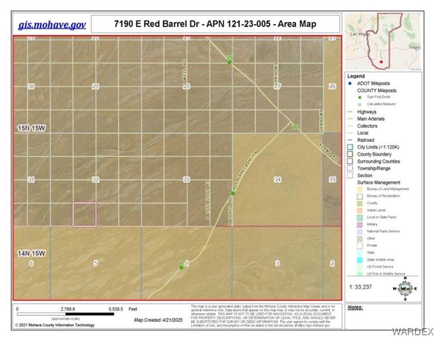 7190 E Red Barrel Road, Yucca, AZ 86438