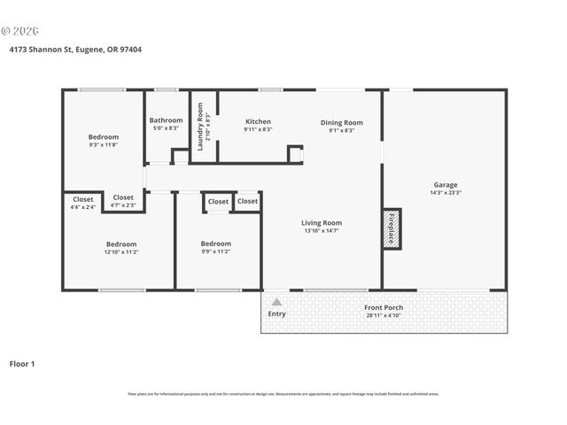 4173 SHANNON St, Eugene, OR 97404