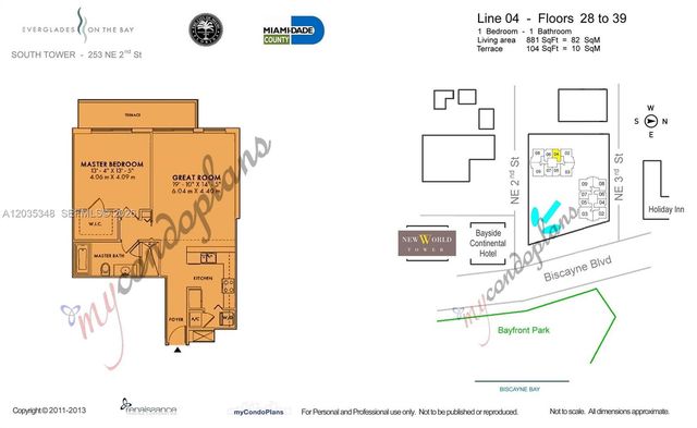 253 NE 2nd St 3004, Miami, FL 33132