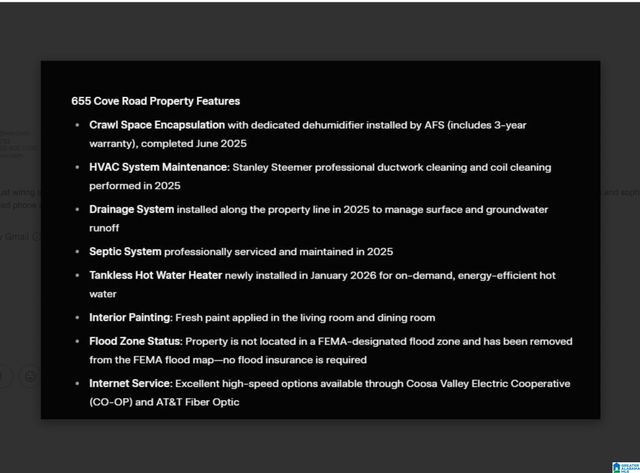 655 COVE ROAD, Sylacauga, AL 35151