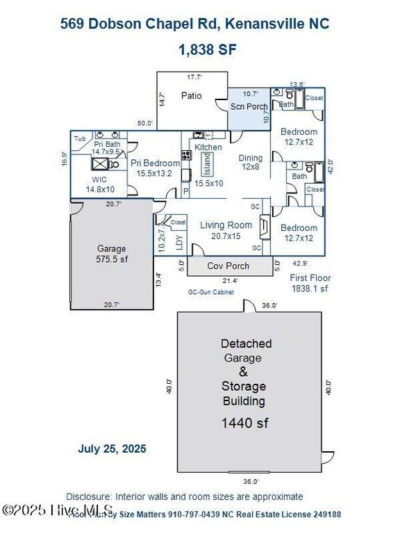 569 S Dobson Chapel Road, Kenansville, NC 28349
