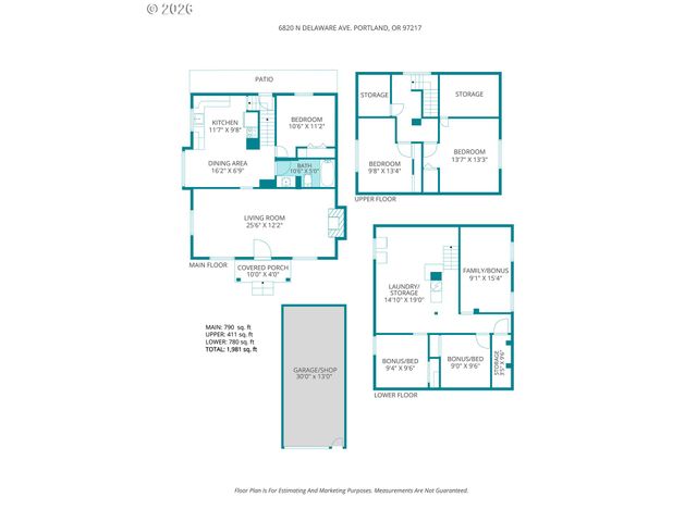 6820 N DELAWARE Ave, Portland, OR 97217