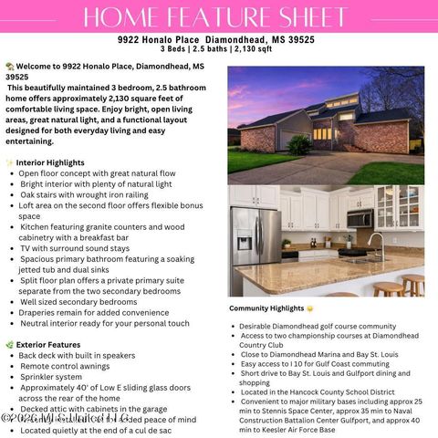 9922 Honalo Place, Diamondhead, MS 39525