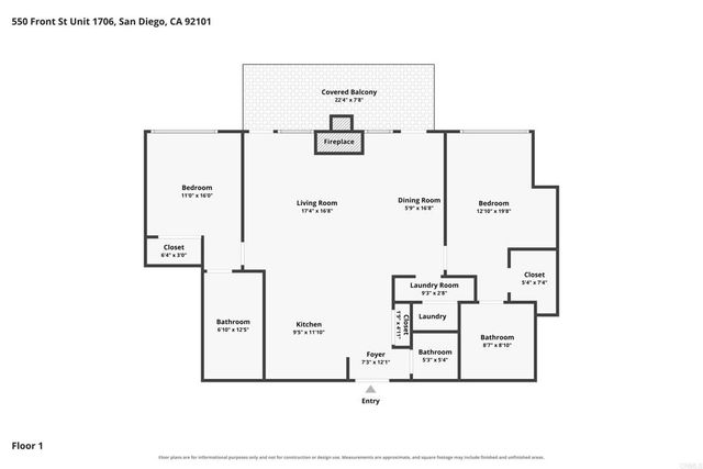 550 Front Street 1706, San Diego, CA 92101