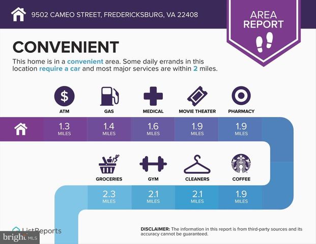 9502 CAMEO ST, Fredericksburg, VA 22408