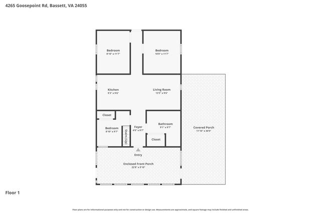 4265 Goose Point RD, Bassett, VA 24055