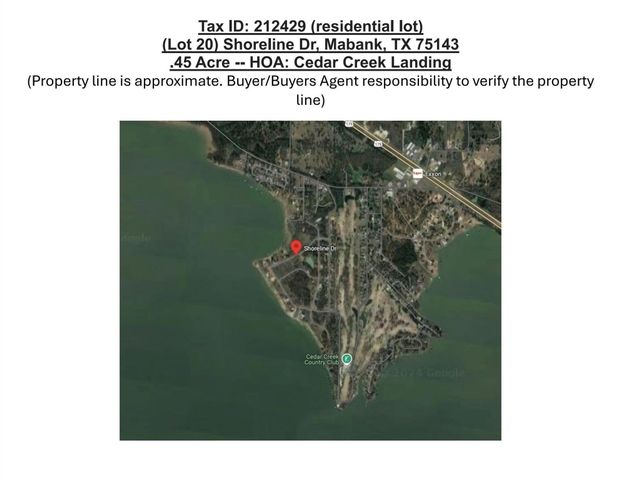 Lot 20 Shoreline Drive, Mabank, TX 75143