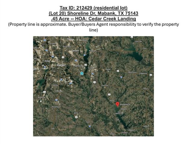 Lot 20 Shoreline Drive, Mabank, TX 75143