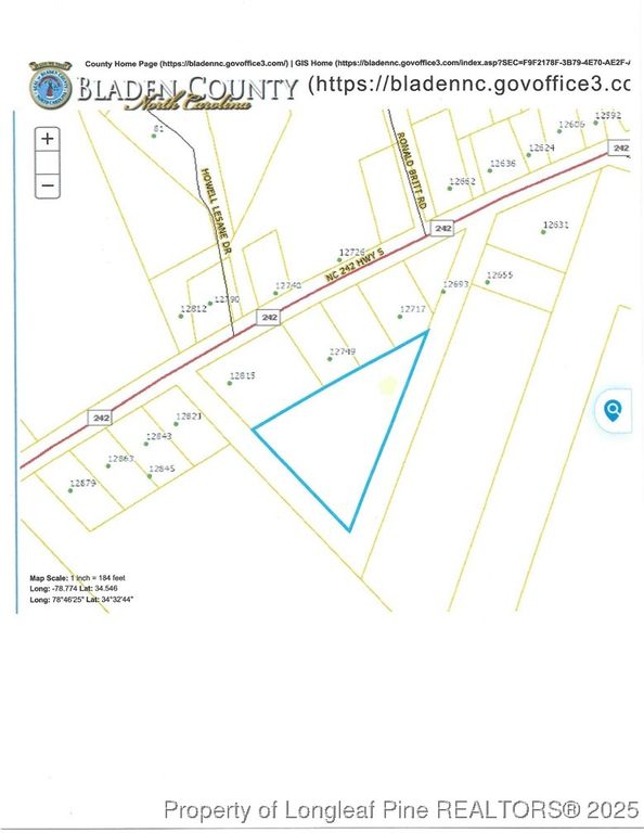 OFF NC 242 HWY S., Bladenboro, NC 28320 — exterior