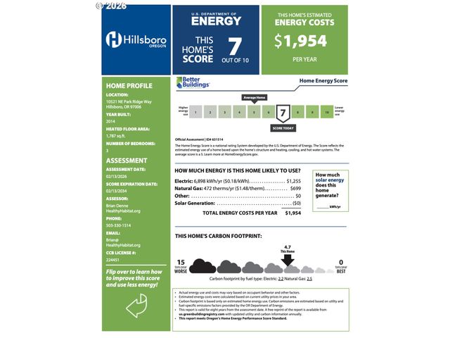 10521 Ne PARK RIDGE Way, Hillsboro, OR 97006