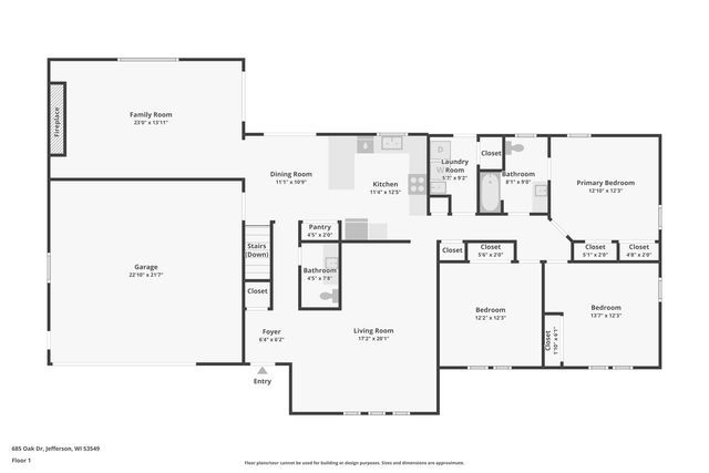 685 Oak DRIVE, Jefferson, WI 53549