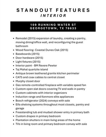 109 Running Water ST, Georgetown, TX 78633