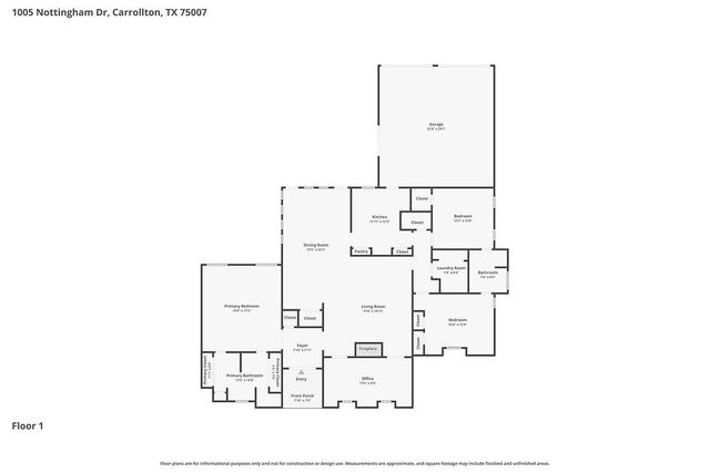 1005 Nottingham Drive, Carrollton, TX 75007