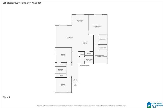 558 STRIDER WAY, Kimberly, AL 35091