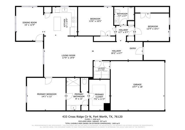 433 Cross Ridge Circle N, Fort Worth, TX 76120