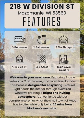 218 W Division Street, Mazomanie, WI 53560