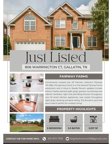 806 Warrington Ct, Gallatin, TN 37066