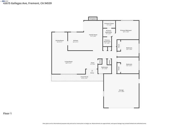 43075 Gallegos, Fremont, CA 94539