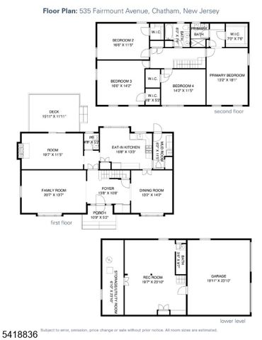 535 Fairmount Ave, Chatham Twp., NJ 07928