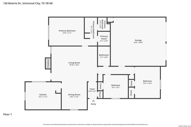 130 BOLERIO DR, Universal City, TX 78148