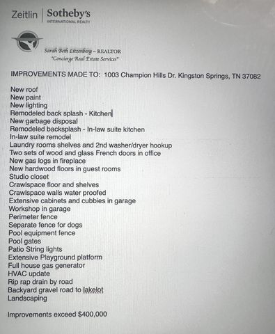1003 Champion Hills Dr, Kingston Springs, TN 37082
