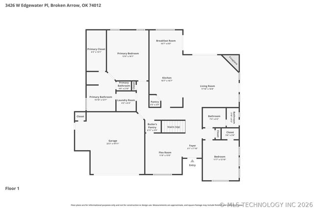 3426 W Edgewater Place, Broken Arrow, OK 74012