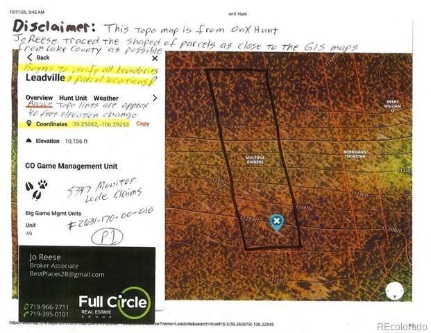 5347 Monitor Lode Claims, Leadville, CO 80461
