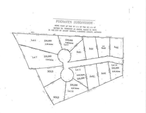 Lot 14 Fox Haven Drive, Mt Vernon, MO 65712