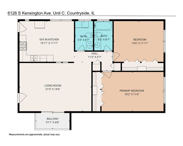 6126 S Kensington Avenue C, Countryside, IL 60525