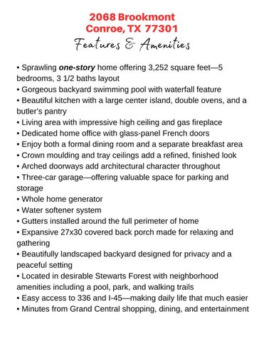 2068 Brookmont Drive, Conroe, TX 77301