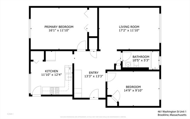 461 Washington Street 1, Brookline, MA 02446